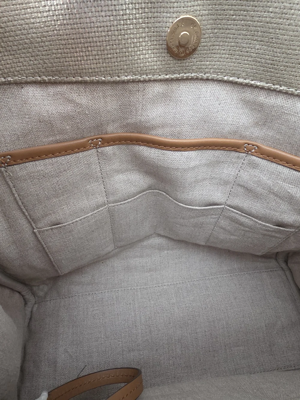 Michael Kors Champagne Gold  Metallic Shoulder Bag with Braided Rope Straps
